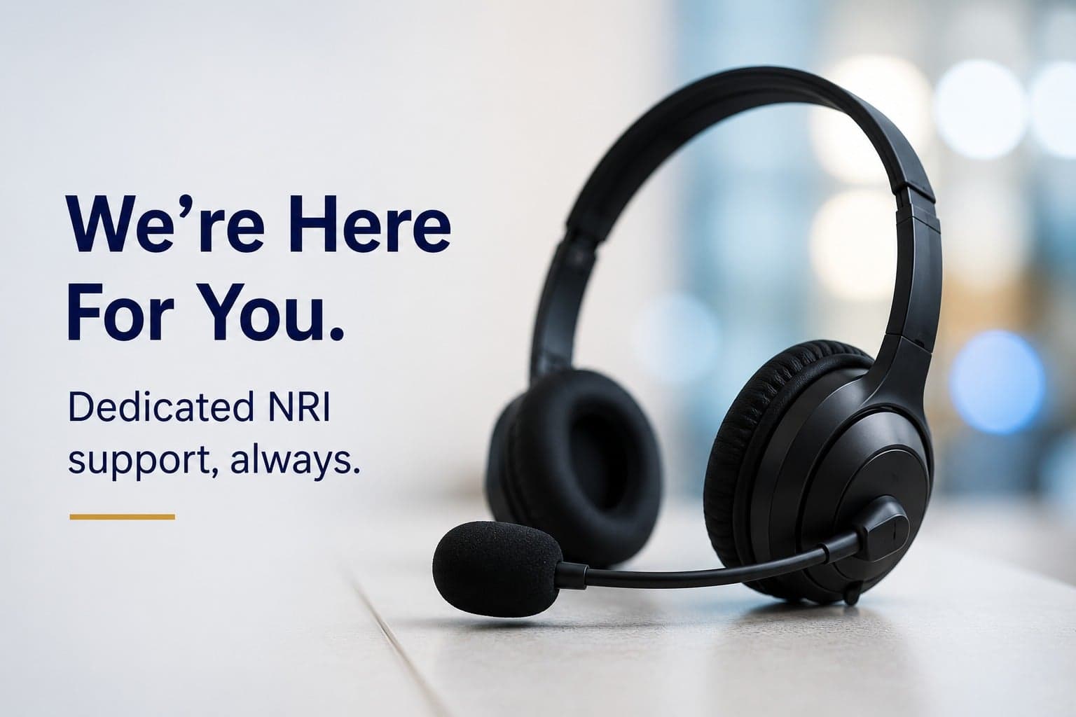 We're here for you. Dedicated NRI support, always.